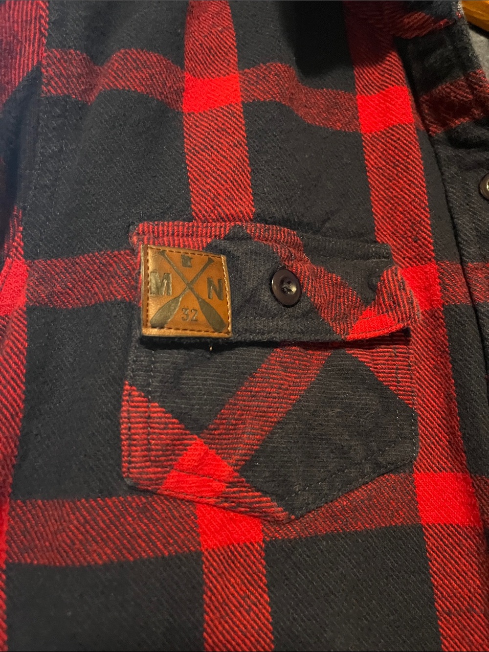 SOTA Women's Red and Navy Plaid Flannel Shirt - Picture 5 of 11